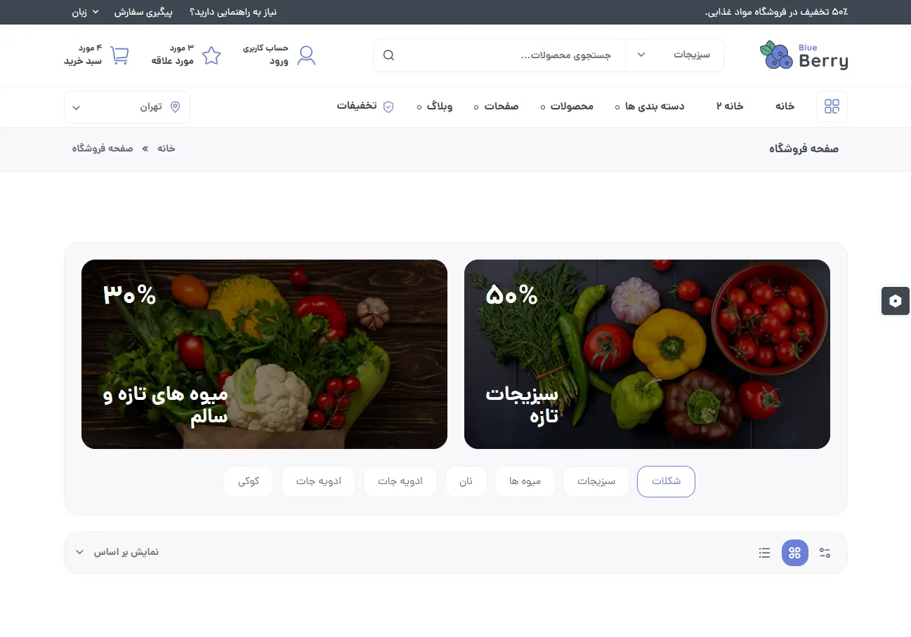 فروشگاه پوشاک بلوبری
